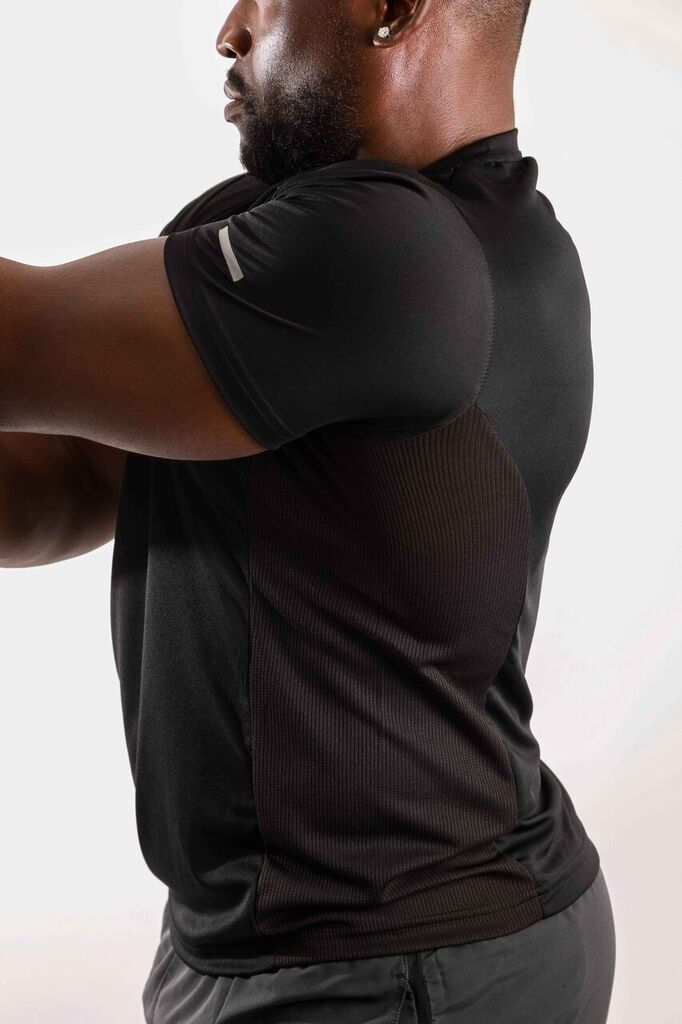 Thumbnail: Robert Short Sleeve Shirt With Reflective Logo - Black