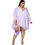 Thumbnail: Plus Size Dress Summer Women  Dresses Casual Long Sleeve Turn Down Collar Loose