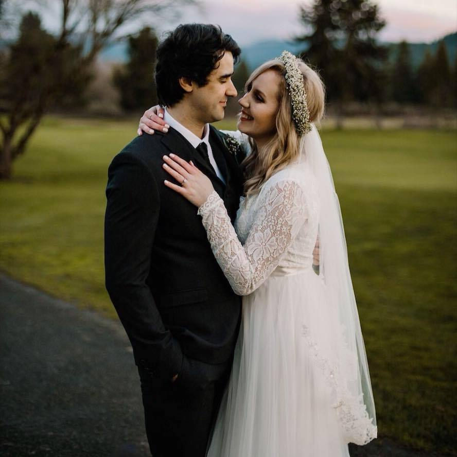 Thumbnail: Ivory Tulle & Lace  Maxi Dress #1125