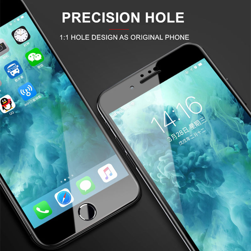 Thumbnail: 10D Protective Glass for iPhone X XS 6 6S 7 8 Plus Glass Screen Protector