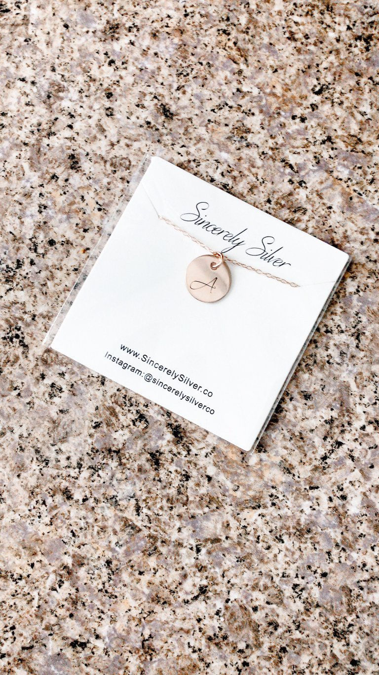 Thumbnail: Rose Gold Initial Necklace