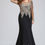 Thumbnail: Plus Size 26W Mermaid Lace Long Sleeve Evening Dress Beaded Crystals