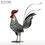Thumbnail: Tooarts Metal Statuettes Iron Rooster Home Decor Modern Articles Figurine