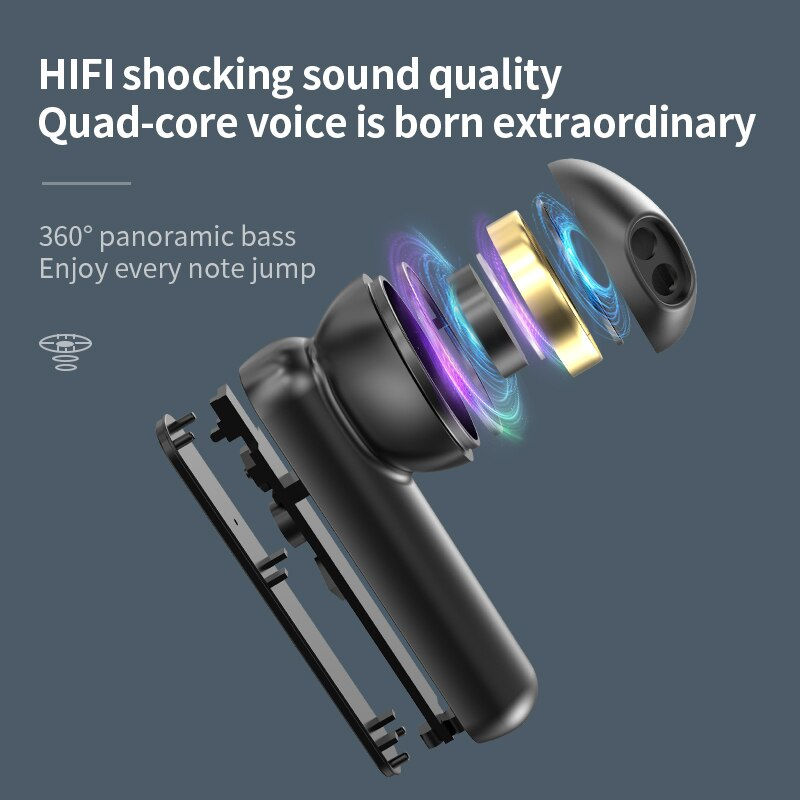 Thumbnail: Waterproof Noise Cancelling Music Headset for Huawei Iphone Xiaomi Bluetooth