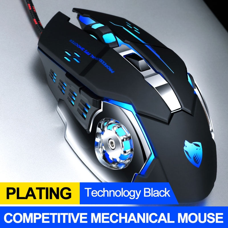 Thumbnail: 8D 3200DPI Adjustable Wired Optical LED Computer Gamer Game Mice