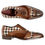 Thumbnail: Men Leather Shoes Low Heel Casual Shoes Dress Shoes Brogue Shoes Spring Ankle