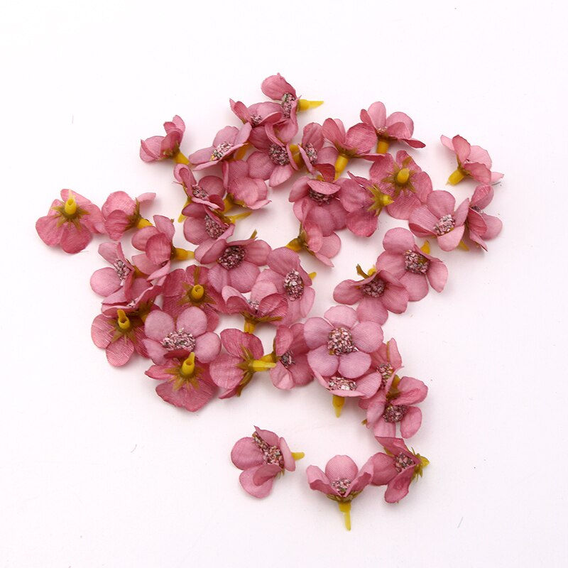 Thumbnail: 50/100pcs Multicolor Daisy Flower Head Mini Silk Artificial Flower for Wedding