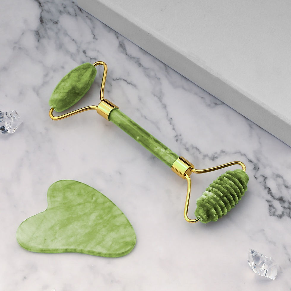 Thumbnail: US Jade Roller Massager for Face Roller Gua Sha Set Jade Stone Body