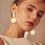 Thumbnail: Crystal Flower Drop Earrings for Women Fashion Jewelry Gold Colour Rhinestones