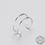 Thumbnail: Minimalist Geometric Double Line Adjustable Ring Genuine 925 Sterling Silver