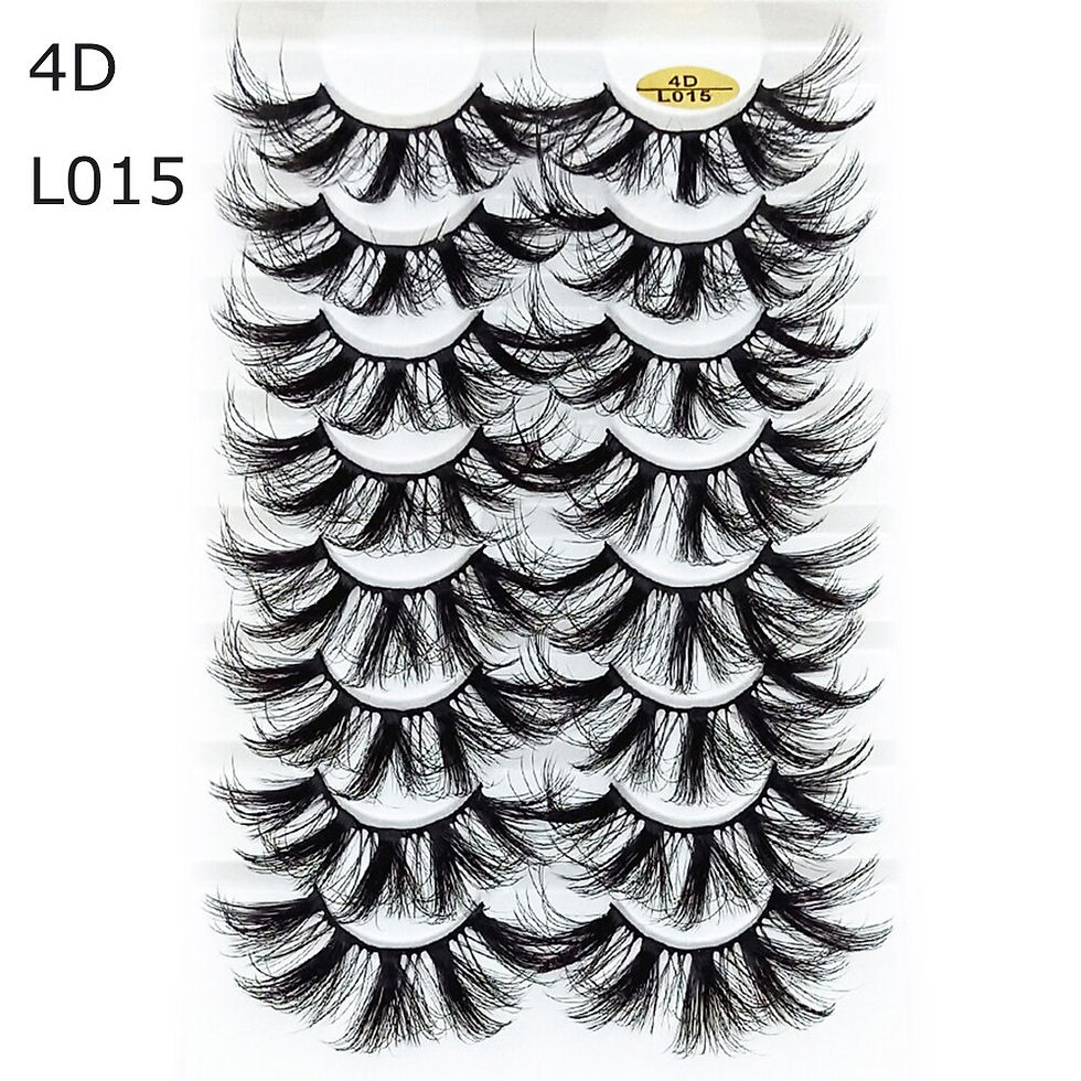Thumbnail: 8 Pairs 3D Mink False Eyelashes Natural Wispy Fluffy Dramatic Volume Fake Lashes