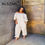 Thumbnail: Strapless Backless White Long Sleeve Pocket Jumpsuits High Street Casual