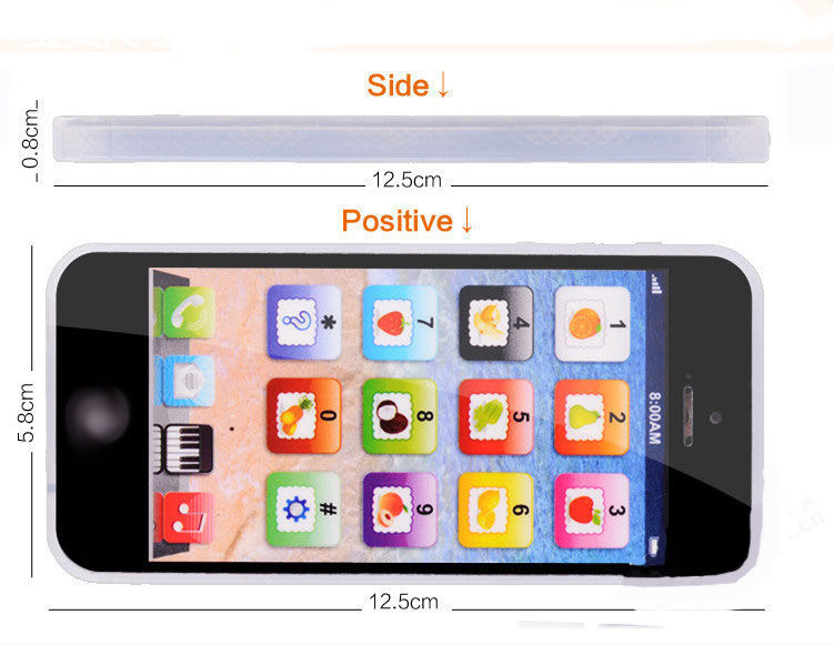 Thumbnail: Educational Toys Cellphone With LED  Baby Kid Educational English Learning