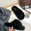 Thumbnail: Winter House Women Fur Slippers Fashion Cross Band Warm Plush Ladies Plush