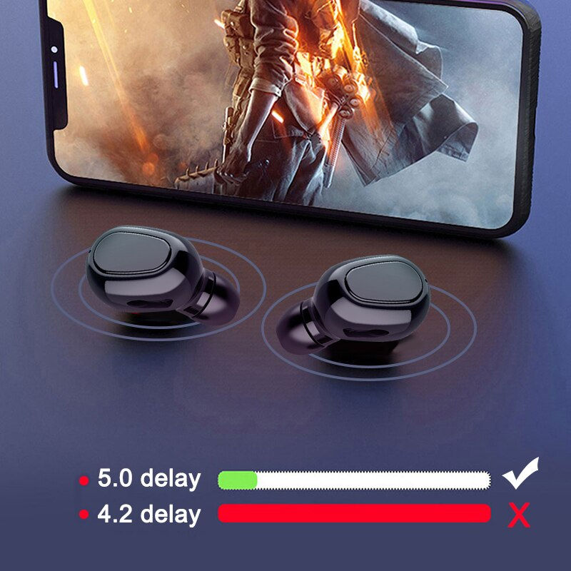 Thumbnail: TWS Bluetooth Earphone With Microphone LED Display Wireless Bluetooth
