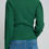 Thumbnail: Round Neck Rib Knitted Sweater With Long Sleeves in Green