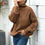 Sīktēls: Turtleneck Sweater Loose Oversized Elegant Warm Knitted Pullovers Fashion