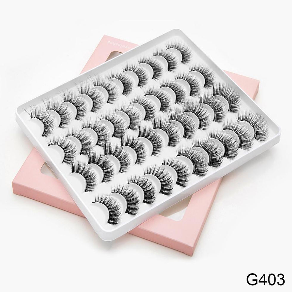 Thumbnail: 8/20 Pairs 3D Mink Lashes Natural False Eyelashes Dramatic Volume Fake Lashes