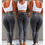 Thumbnail: Stretch Ripped Distressed Skinny High Waist Denim Pants Shredded Jeans Slim
