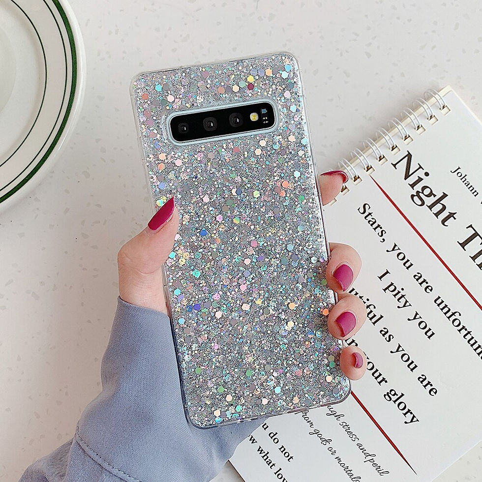 Thumbnail: Glitter Sequins Phone Case for Samsung Galaxy S20 S10 S8 S9 Plus A50 A70