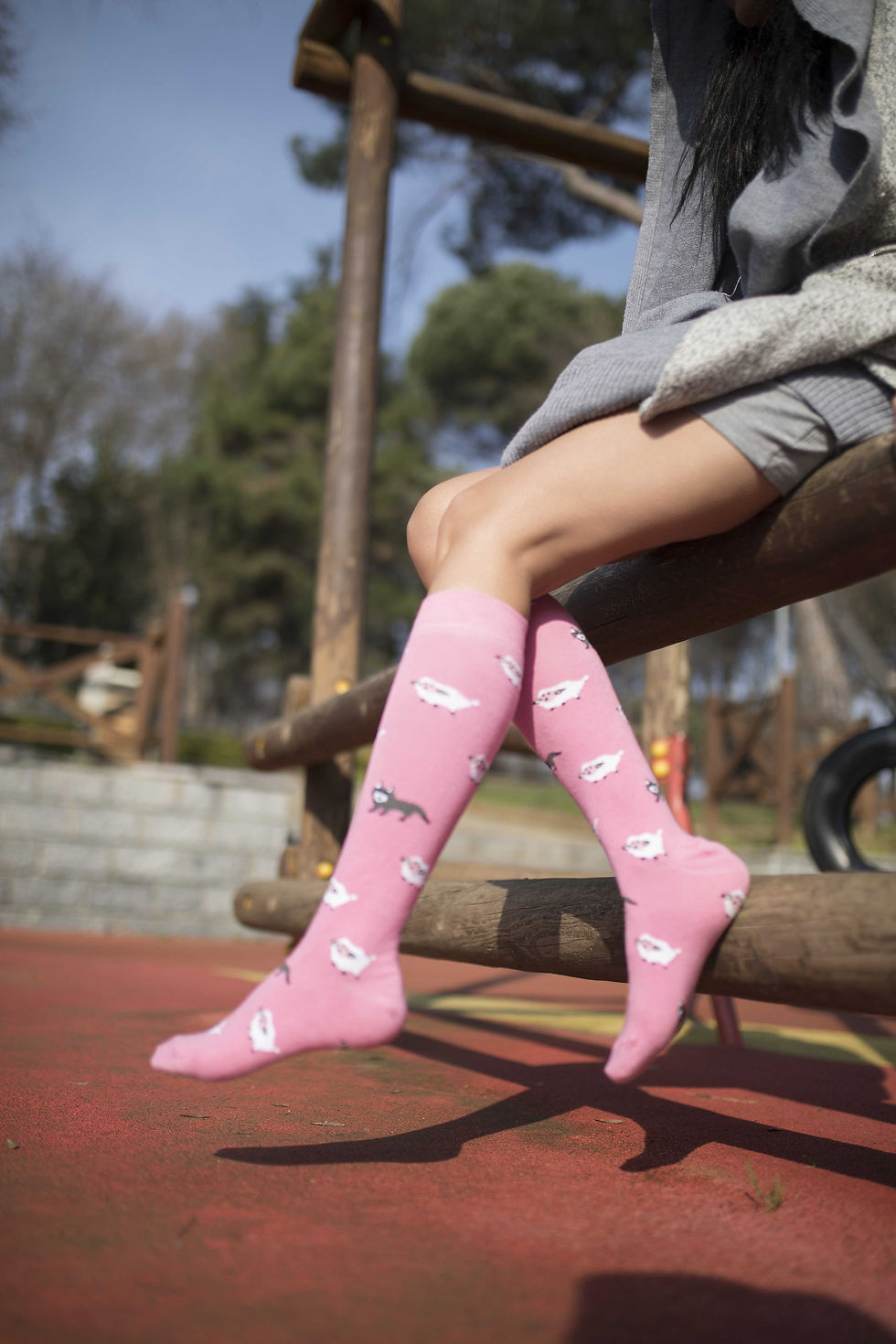 Thumbnail: Women's Lamb Knee High Socks