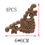Thumbnail: 4PCS Unpainted Wooden Mouldings Decal  Natural Wood Appliques