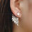 Thumbnail: New Fashion Simulated Pearls Pendientes Bijoux Angel Wings Leaf Feather Flowers