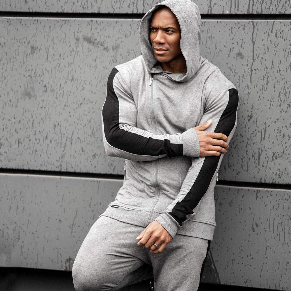 Tracksuits Mens Running Sportswear Suits Sweatshirt Sweatpants Gym Fitness