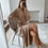 Küçük resim: Sweater Dresses Knitted Women Sweaters New Slim Slit Long Sleeve Casual V-Neck