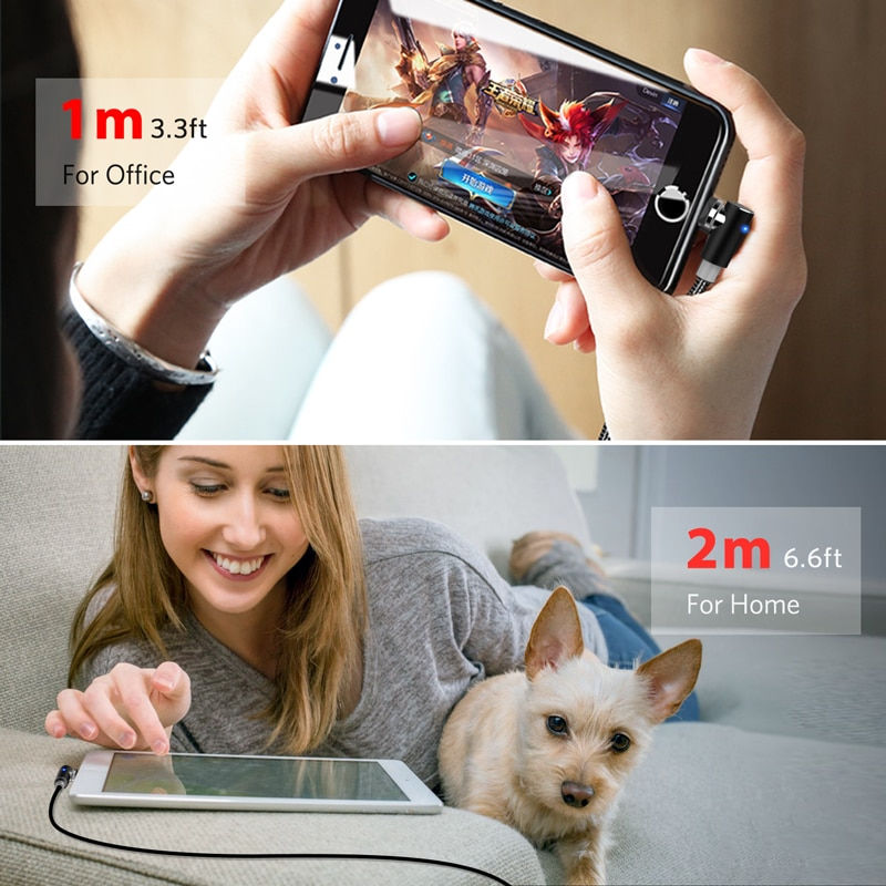 Thumbnail: Magnetic Cable Micro USB Type C Charger for Android Phones Fast Charging Magnet