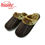 Thumbnail: Cow Leather Men Slippers Warm Plush Non Slip Waterproof Slippers Comfortable