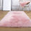 Thumbnail: Plush Soft European Bedroom Carpet Imitation Wool Pad Long Hair Bedside Bay