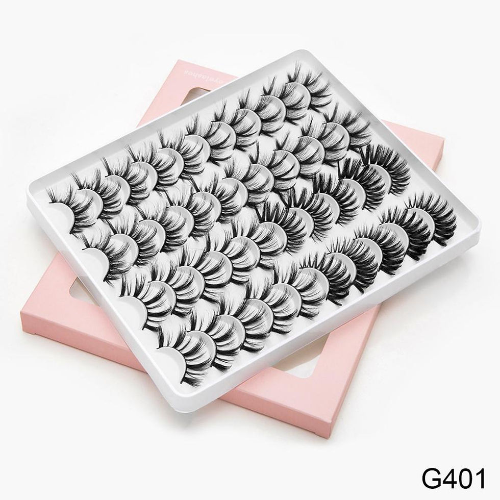 Thumbnail: 8/20 Pairs 3D Mink Lashes Natural False Eyelashes Dramatic Volume Fake Lashes