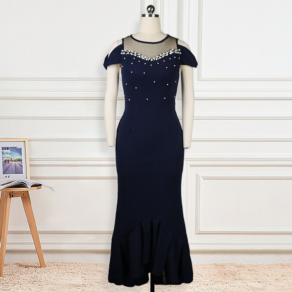 Миниатюра: Patchwork Mesh Cold Shoulder Bowtie Bodycon Celebrate Event Date Out Night