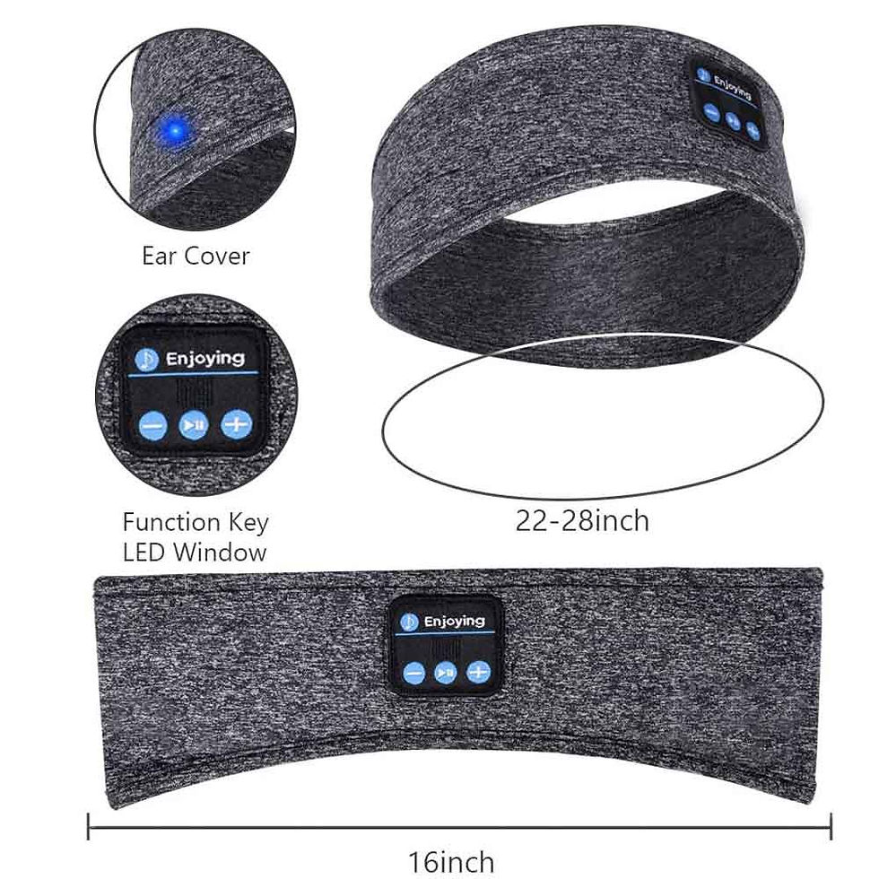 Thumbnail: Wireless Bluetooth Music Headband Running Sport Elastic Sweatband Headbands