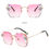 Thumbnail: Fashon Vinage Sqaure Luxury Glasses Rimless Rhinesotne Sunglasses Shades