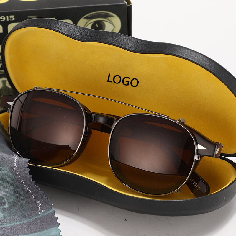 Johnny Depp Clip-On Polarized Sunglasses Brand Retro Style Top Quality Frame C11