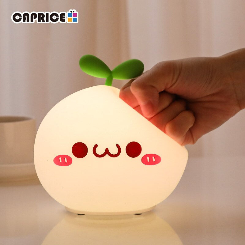 Thumbnail: USB LED Night Light Lamp Soft Silicon Touch Sensor Cartoon 5V 1200 mAh  8 Hours