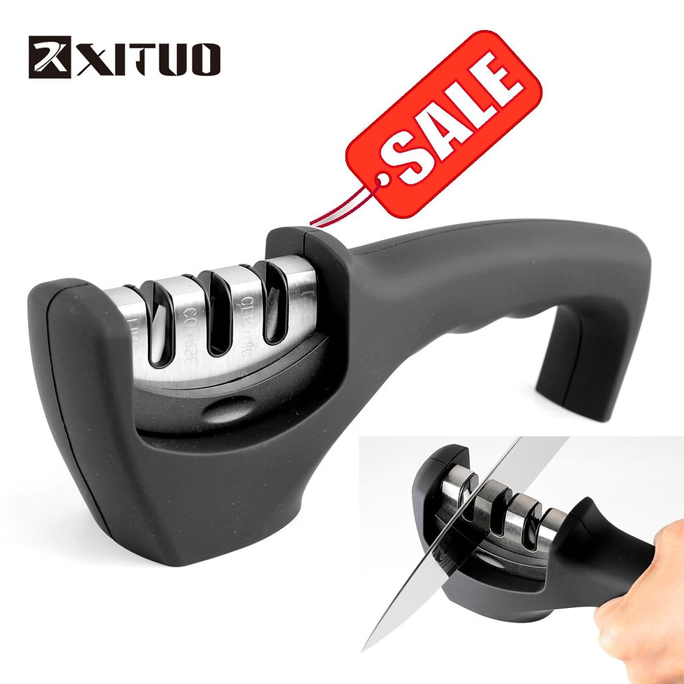 Thumbnail: Knife Sharpener for Ceramic, Steel, Straight and Serrated Knives & Scissors