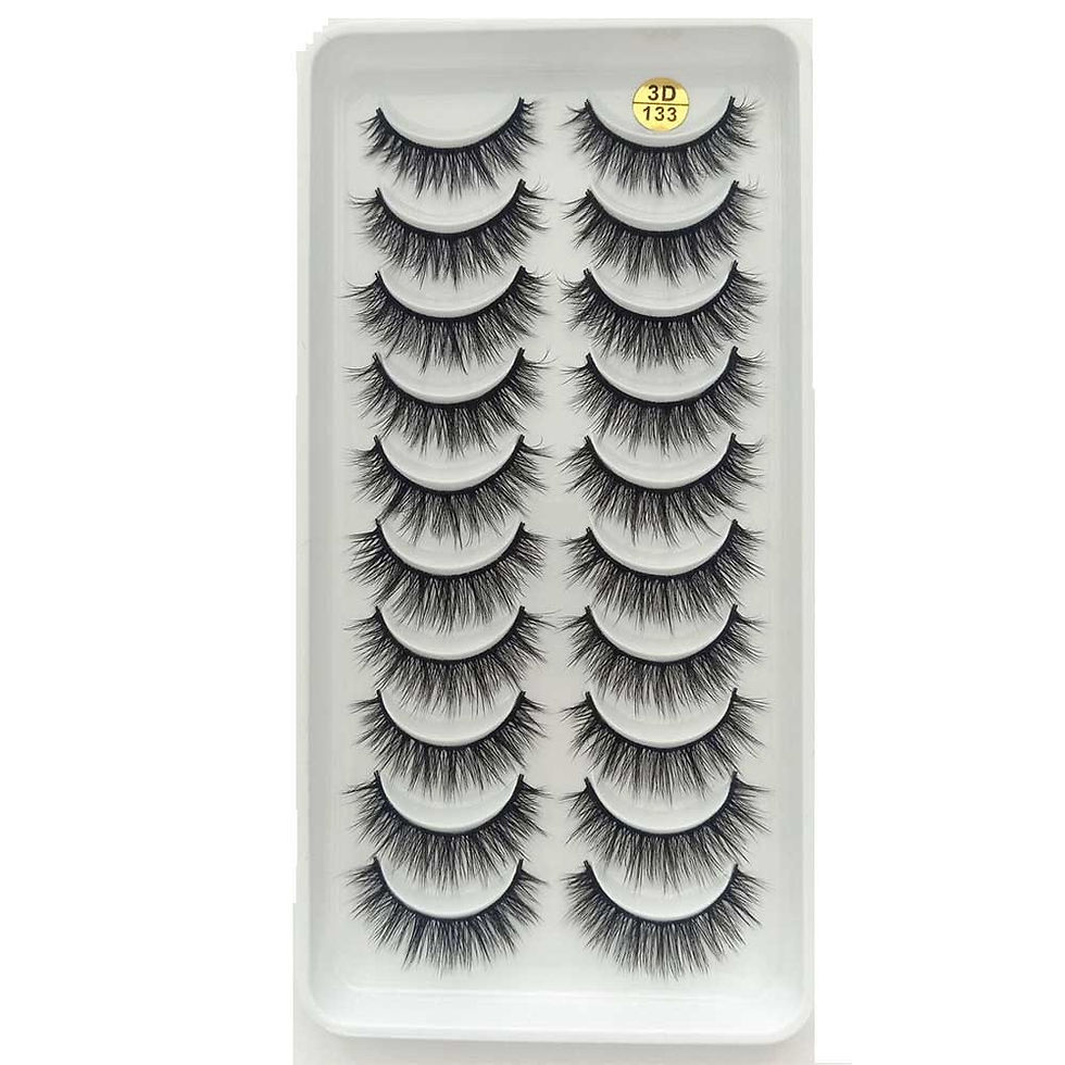 Thumbnail: 8 Pairs 3D Mink False Eyelashes Natural Wispy Fluffy Dramatic Volume Fake Lashes