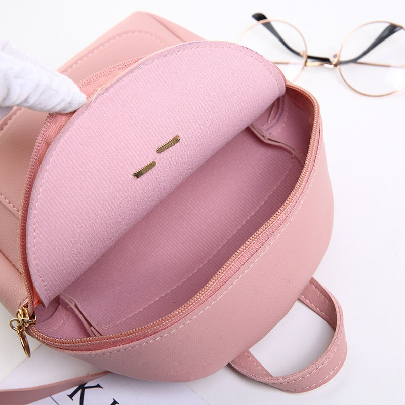 Thumbnail: Mini Backpack Women PU Leather Shoulder Bag   Large Capacity Small Backpack