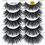 Thumbnail: 5 Pairs Mink Eyelashes 3D False Lashes Thick Crisscross Makeup Eyelash Extension