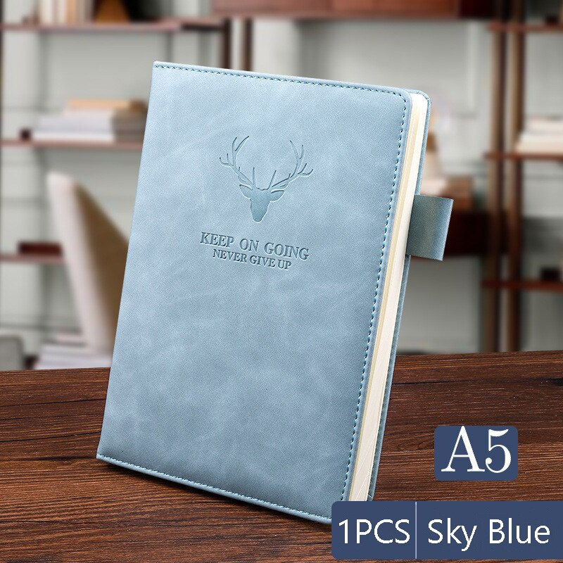 Thumbnail: 360 Pages Super Thick Wax Sense Leather A5 Journal Notebook Daily