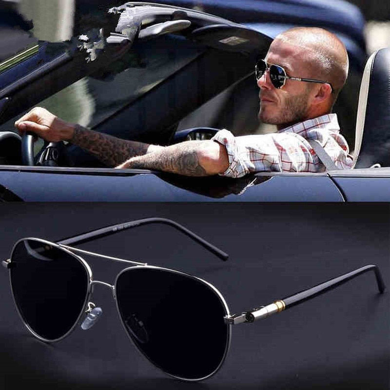 Aviation Metail Frame Quality Oversized Spring Leg Alloy Men Sunglasses Polarize