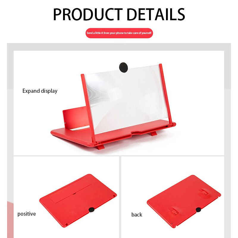 Thumbnail: 12 Inch Mobile Phone Screen Amplifier 3D High Definition Phone Magnifier Folding