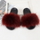 Thumbnail: Faux Fur Slippers House Furry Slides Home Summer Women Shoes Fluffy Plush Ladies