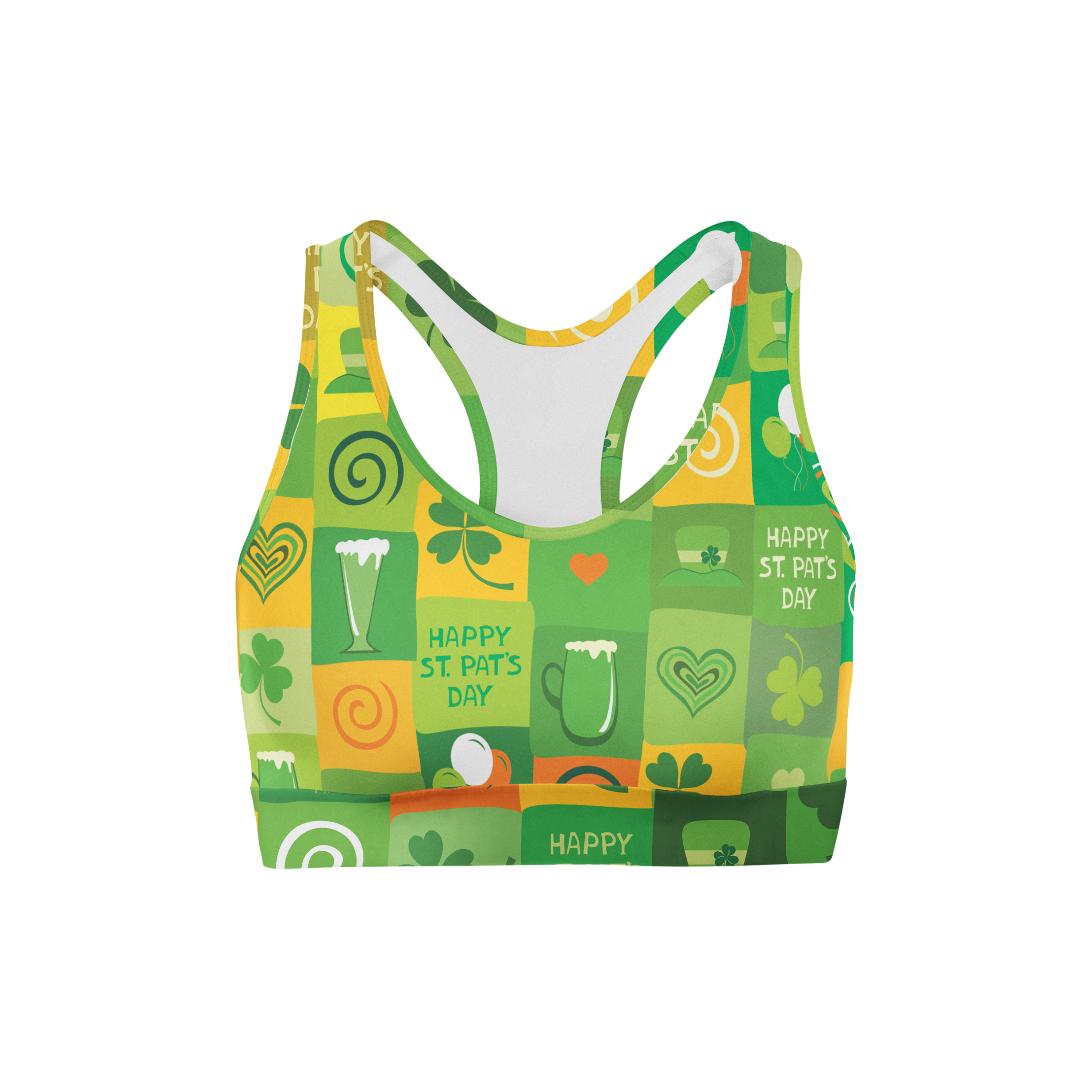 Shamrock Blocks Back Color Sports Bra