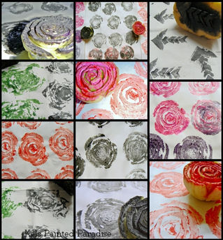 Stamping using vegetable's!!