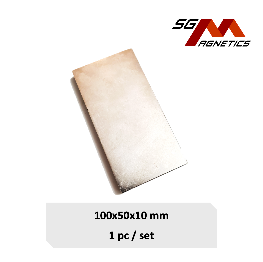 100x50x10mm - Neodymium Block Magnets - 1piece