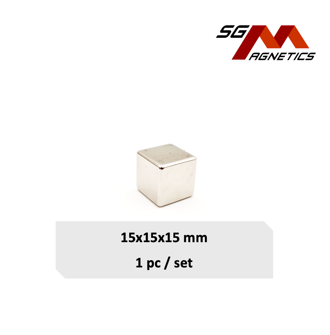 15x15x15mm N35 - Neodymium Block Magnets - 1pc
